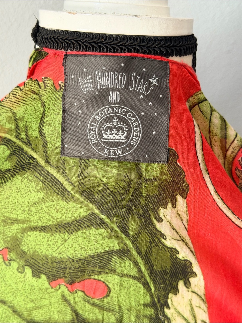 One Hundred Stars x KEW Gardens Passion Flower Coral Kimono Duster One Size GUC - Picture 11 of 15